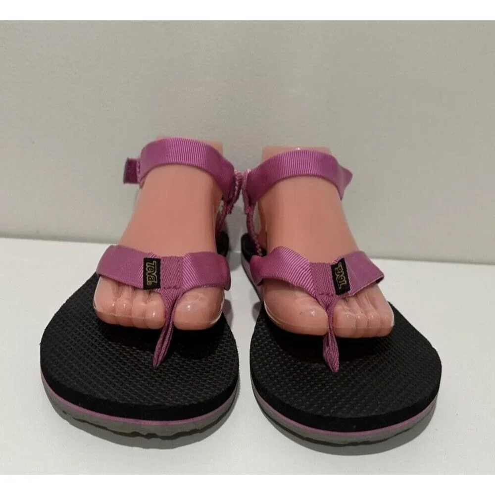 Teva women size 10 hook & loop flats comfort thongs ankle strap sandals 1003986